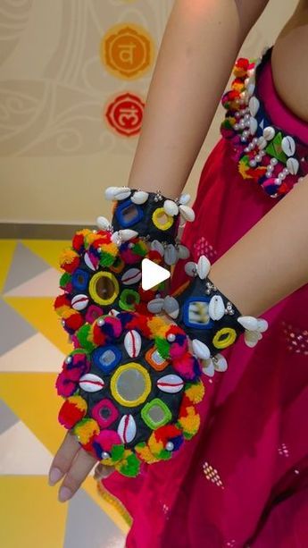 Dandiya Jewellery, Navratri Hairstyles, Navratri Design, Indian Holidays, Navratri Jewellery, Cloth Jewellery, Hand Embroidered Jewelry, Navratri Collection, Kutch Work Designs