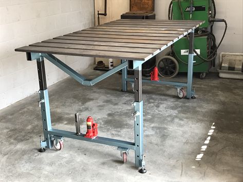 Welding table Diy Welding Table, Welding Table Plans, Welding Bench, Welding Table Diy, Shielded Metal Arc Welding, Welding Tables, Welding Shop, Welding Jobs, Welding Cart