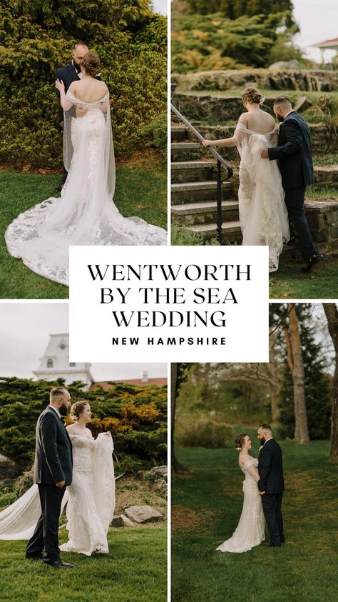 A spring wedding at the beautiful and historical Wentworth by the Sea in New Hampshire. Wentworth By The Sea, New Hampshire Wedding, Sea Wedding, England Wedding, Wedding News, Wedding Party Photos, Morning Wedding, Party Photos, By The Sea