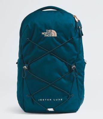 Our classic Women’s Jester pack—now available in a Luxe edition with premium metallic accents—has a padded laptop sleeve, simplified organization, and can stand up completely unsupported. It’s also endorsed by the American Chiropractic Association. Blue North Face Backpack, Bookbags For Highschool, Jester Luxe Backpack, North Face Backpack School, Northface Backpacks, Girls Wishlist, Backpacks For High School, North Face Backpacks, The North Face Backpack