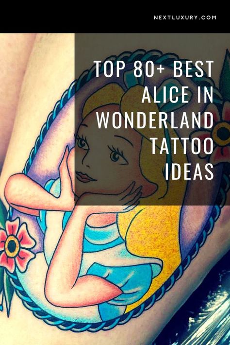 Alice Tattoo Ideas, Disney Alice In Wonderland Tattoo, Alice And Wonderland Tattoo, Curiouser And Curiouser Tattoo, Classic Alice In Wonderland Tattoo, Alice From Alice In Wonderland, Alice Tattoo Wonderland, Who Are You Alice In Wonderland Tattoo, Alice In Wonderland Tattoo Sleeve Ideas