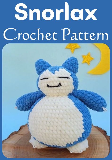 Crochet Snorlax Pattern For Pokémon Fans - DIY Crafts Snorlax Crochet Pattern Free, Video Game Crochet Patterns, Snorlax Crochet Pattern, Snorlax Crochet, Snorlax Pattern, Amigurumi Projects, Pokemon Crochet Pattern, Pattern Step By Step, Pokemon Snorlax