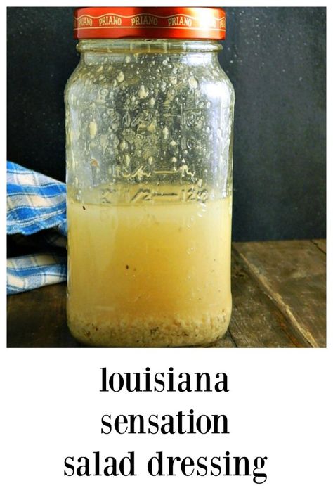 Louisiana Sensation Salad Dressing might be regional but I\'m fixing that!! This OG vinaigrette is full of big bold flavors, garlic, lemon, romano cheese! #SensationDressing #LouisianaSensationDressing #SaladDressiing #CajunCooking #MardiGrasRecipes #CajunSalad #BobAndJakesSaladDressing Dipping Sauce For Foccacia Bread, Mayonnaise Dressing Recipes, Best Salad Dressing Recipe, Sensation Salad, Pretty Salads, Catalina Salad Dressing, Cajun Chicken Salad, Best Salad Dressing, Salad Dressing Recipes Healthy