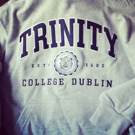 Trinity Dublin, Future Motivation, Ireland Aesthetic, Manifest Board, Law School Inspiration, Trinity College Dublin, College Vision Board, College Sweater, College Motivation