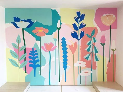 Playroom Mural, Kids Room Murals, Flower Mural, Greenhouse Interiors, School Murals, Murals For Kids, Room Painting, Wall Murals Painted, Kids Room Wall