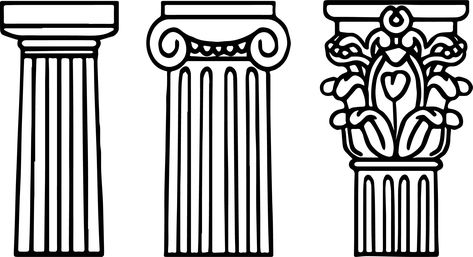 awesome Architecture Columns Coloring Page Ancient Greece For Kids, Temple Vector, Architecture Columns, Ancient Greece Art, Art Handouts, Greek Columns, Greek Architecture, Istoria Artei, Greece Art