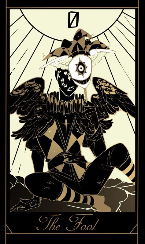 The Fool Tarot Card Art, Tarot Cards Art Illustration, The Fool Tarot Card, Fool Tarot Card, Tarot The Fool, Kartu Tarot, The Fool Tarot, The Fallen Angel, 카드 디자인