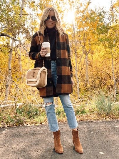 Shacket Outfit Women, Shacket Outfit, Fall Trend, Perfect Fall Outfit, Plaid Shacket, Plaid Outfits, Plaid Coat, Over 50 Womens Fashion, Outfit Inspo Fall