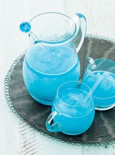 Blue Margarita Recipe Pitcher, Blue Margarita Recipe, Pitcher Margarita Recipe, Pitcher Drinks, Blue Margarita, Caribbean Island, Blue Curacao, Margarita Recipe, Margarita Recipes