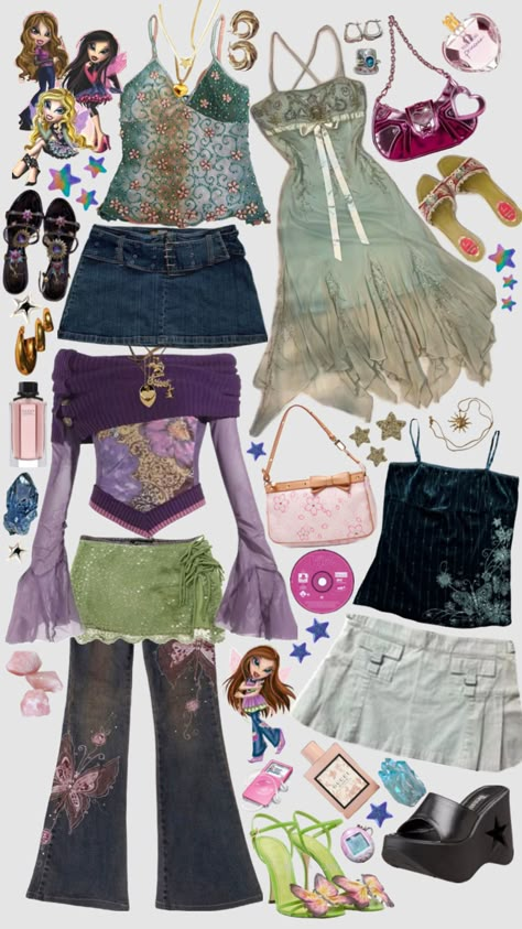 Bratz Fashion Pixiez coded #y2k #nostalgia #bratz #faries Bratz Fashion Pixies Outfits, Bratz Pixiez Costumes, Bratz Fashion Pixiez Aesthetic, Bratz Fashion Pixiez Outfits, Fashion Pixies Bratz, Bratz Pixiez Aesthetic, Bratz Style Inspiration Outfits, Bratz Themed Outfit, Bratz Style Inspiration