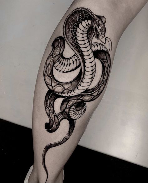 25 Tattoo, Cobra Tattoo, Snake Tattoo Design, Greek Tattoos, Calf Tattoo, Tattoo Feminina, Head Tattoos, Tattoo Designs And Meanings, Tattoo Life