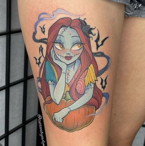 Madie Arts, Matching Tattoos For Couples, Tattoos Disney, Tattoo Nightmares, Couple Tattoo Ideas, Tattoos For Couples, Nightmare Before Christmas Tattoo, Christmas Tattoo, Movie Tattoos