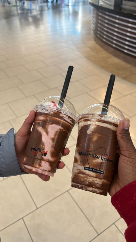 A brown girl and a black girl, each holding a milkshake cup from milkshake lovers in Massachusetts Stuff To Do With Friends At The Mall, Mall Aesthetic Pics, Girls Hangout, What To Do At Mall With Friends, Mall Pictures Aesthetic, Mall Date, At The Mall With Friends, Hangout Aesthetic, Hangout With Friends