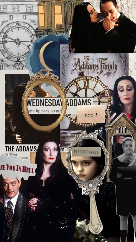 The Addams Family (1991) #moviemoodboard #moodboard #collagemovie #vintagewallpaper #theaddamsfamily Halloween Wallpaper Addams Family, The Addams Family Wednesday, Addams Family Home Aesthetic, Wensday Addams Wallpaper, The Adams Family Aesthetic, The Addams Family Background, Addams Family Wednesday Wallpaper, The Addams Family Wallpaper, Addams Family Astethic