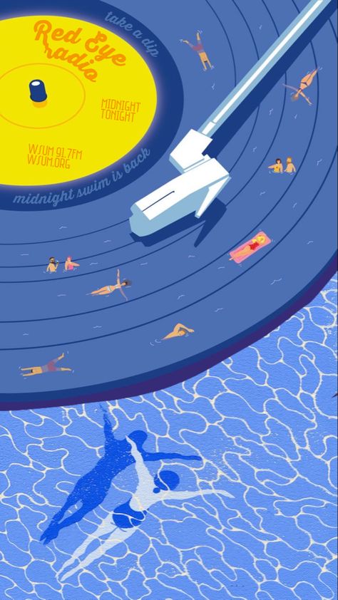 Swimming Poster Design, Aquarium Graphic Design, Water Graphic Design, Swimming Wallpaper, Swimming Posters, Music Illustration, Music Wall Art, Room Posters, Funky Art