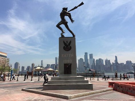 Battle Over Jersey City’s Katyn Memorial Heats Up | Jersey Digs Light Rail Station, Detailed Plans, Light Rail, Hudson River, City Council, Jersey City, Real Estate Development, Bronze Statue, Statue Of Liberty