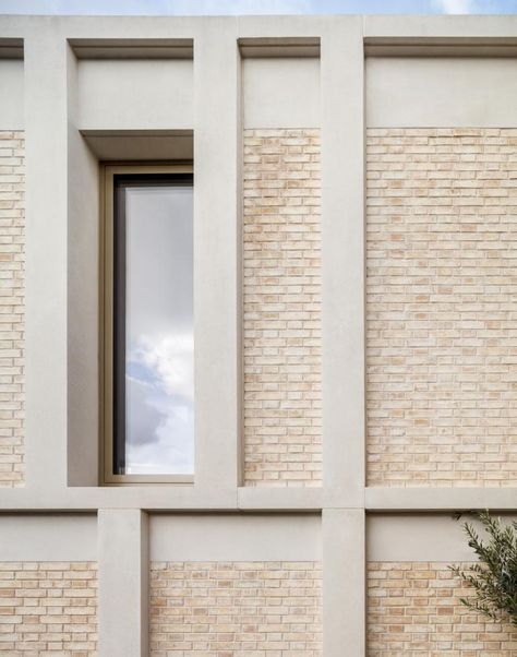 Contemporary Entryway, Brick Detail, Light Brick, Minimal Architecture, Brick Architecture, Contemporary Apartment, Brick Facade, Contemporary Farmhouse, Contemporary Wallpaper