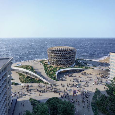 Gallery of ZJA Unveils "Dune Landscape" and New Landmark for the Belgian Coast - 1 Dune Landscape, Architectural Studio, Architecture Landmark, Architecture Awards, Water Element, Original Landscape, Xiamen, The Dunes, Beach Hotels