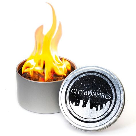 City Bonfires portable fire source. Portable Fire Pit, Portable Fire Pits, Roasting Marshmallows, Small Tins, Emergency Kit, Get Outside, Compact Design, Outdoor Adventures, Campfire