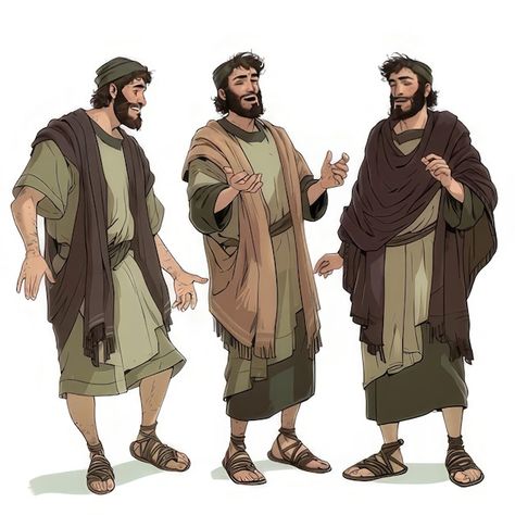 Ancient Israelite Clothing, Job In The Bible, Bible Clothing, Christmas Nativity Scene Display, Biblical Clothing, Middle Eastern Clothing, Bible People, Biblical Costumes, Men Pictures