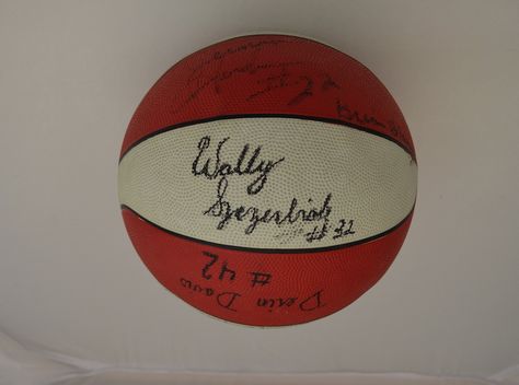 Wally Szczerbiak, whose credentials and accomplishments are captioned in other pictures on the Pinterest board, also signed the basketball, thus further enhancing the significance of the ball. #MiamiUniversityOxfordOhio #OxfordOhioHistoryHarvest  #WallyBall #Wally #WallySzczerbiak #MiamiBasketball #MAC #SweetSixteen #MACChampionship Wallyball, Miami Basketball, Ohio History, Basketball Teams, Sweet Sixteen, Pinterest Board, Miami, Basketball, Mac