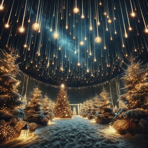 Adecorty outdoor meteor shower lights illuminating a winter night, creating a festive atmosphere. Meteor Shower Lights, Venue Party, Shower Lights, Shower Outdoor, Shower Lighting, Magical Winter, Meteor Shower, Outdoor Christmas Lights, Party Venues