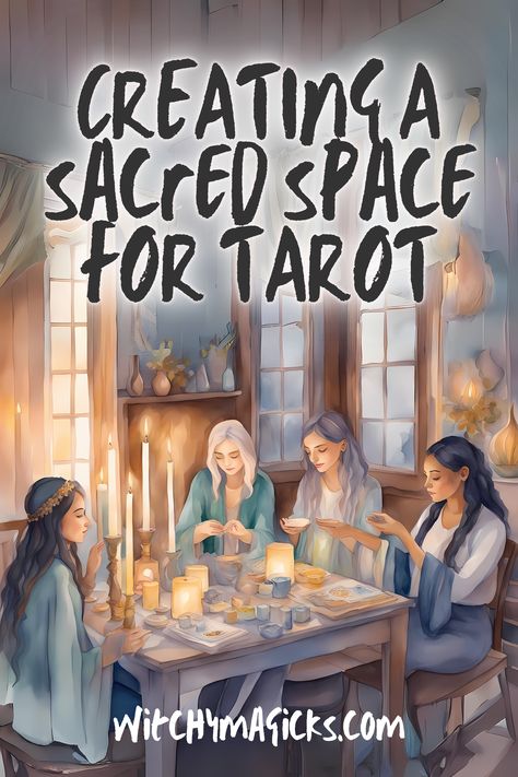 Learn how to create a sacred space for tarot readings, crafting your perfect mystical nook. Discover tips on selecting the ideal location, incorporating protective elements, and enhancing the energy of your tarot area.   #Tarot #SacredSpace #MysticalNook #Witchcraft #SpiritualPractice #TarotReading #MagicSpace #Sacred #TarotMagic #Witch #Witches #WitchyMagicks Tarot Reading Room, Tarot Interpretation, Tarot Magic, Sacred Text, Tarot Tips, Spiritual Guides, Tarot Learning, Tarot Card Meanings, Personal Journey