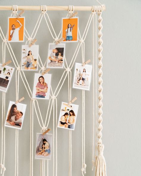 Our Macrame Photo Display is the perfect way to showcase your favorite memories! This charming piece combines the beauty of macrame with the joy of cherished photos, creating a truly special wall hanging. Visit us at https://beandaikon.etsy.com/listing/1731415064 to discover more or reach out to us directly. #macramewallhanger #bohodecoration #handmadelovers #homedecorinspirations #bohemianinspired #handcraftedgifts #bohogifts #macramecreations #hangingdecor #bohoart #macramewallhangings #... Boring Pictures, Macrame Wall Hanger, Chic Wall Art, Macrame Hanger, Picture Holders, Boho Wall Hanging, Photo Display, Macrame Ideas, Handcrafted Art