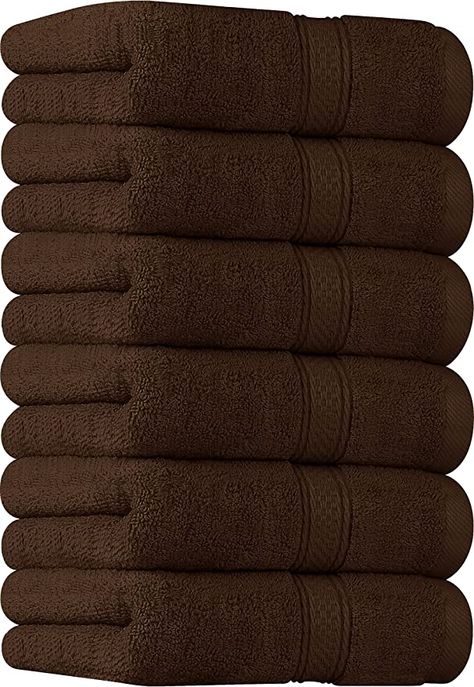 Amazon.com: Utopia Towels Premium Hand Towels - 100% Cotton, Ultra Soft and Highly Absorbent, 600 GSM Extra Large Hand Towels 16 x 28 inches, Hotel & Spa Quality (6 Piece Hand Towels, Dark Brown) : Home & Kitchen Cotton Hand Towels, Towel Colors, Bathroom Bath, Facial Cream, Linen Towels, Housewarming Gifts, Gifts Wedding, Hotel Spa, Bridal Showers