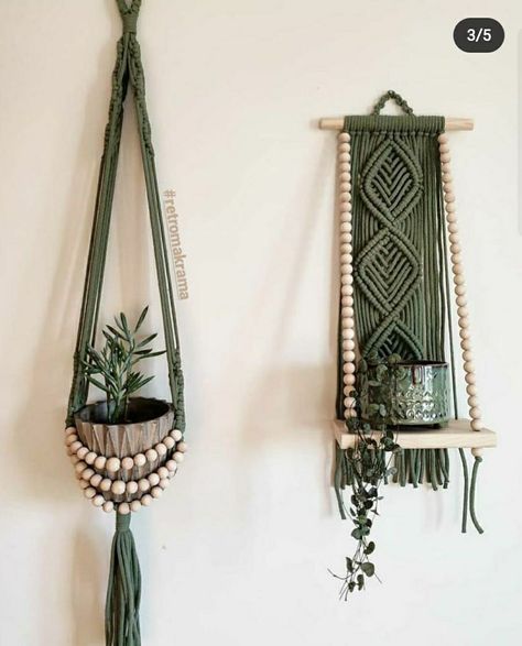 Mid Century Macrame Wall Hanging, Small Boho Light Fixtures, Macrame Porch Decor, Boho Bedroom Macrame, Plant Hangers With Beads, Macrame Wall Bedroom, Flat Macrame Plant Hanger, No Tassle Macrame Hanger, Multicolored Macrame Wall Hanging