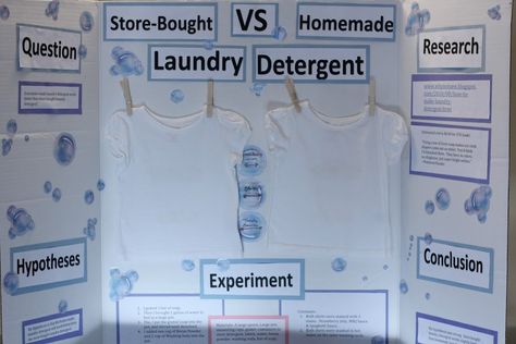 Store Bought Vs. Homemade Laundry Detergent   My 5th Grade Science Experiment   {From Amy's 5th Grade Daughter} Question: Does Homemade laundry dete 5th Grade Science Experiments, Homemade Laundry Detergent Liquid, Laundry Soap Homemade, Homemade Laundry Detergent, Homemade Laundry, Kid Experiments, 5th Grade Science, Fair Projects, Science Project