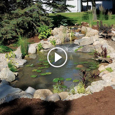 Learn how to build a pond with the Pond Building 101 guide from The Pond Guy, including 15 simple steps and a helpful video tutorial. Pond Video, Pond Building, Build A Pond, Pond Algae, Diy Ponds Backyard, Ponds For Small Gardens, Pond Kits, Building A Pond, Water Gardens Pond