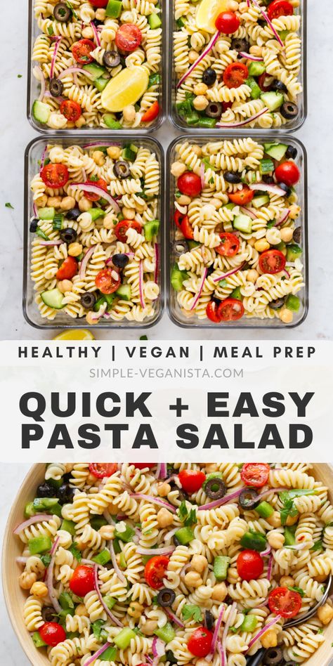 Easy Pasta Lunch Ideas For Work, Vegetarian Make Ahead Lunches, Simple Pasta Lunch Ideas, Cold Pasta Lunches For Work, Lunch Salad Ideas Vegetarian, Vegan Simple Meal Prep, Pasta Salad Meal Prep Healthy, Vegetarian Recipes Lunch To Work, Lunch Prep Pasta Salad