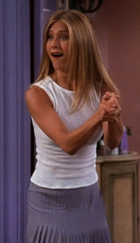 Rachel Green Grey Skirt, Rachel Green Long Skirt, Grey Long Skirt, Green Long Skirt, Rachel Greene, Green Era, Long Green Skirt, Rachel Green Style, Skirt Aesthetic