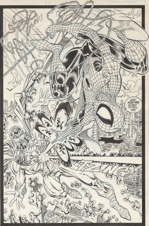 ERIK LARSEN AMAZING SPIDER-MAN #327 SPLASH (1989, SPIDER-MAN VS. MAGNETO) , in ComicLINK.Com Auctions's CLOSED FEATURED AUCTION HIGHLIGHTS - 05/2021 Comic Art Gallery Room Erik Larsen, Batman Sign, Comic Art Fans, Amazing Friends, Amazing Spider Man, Art Sites, Original Art Painting, Man Vs, Art Gallery Room