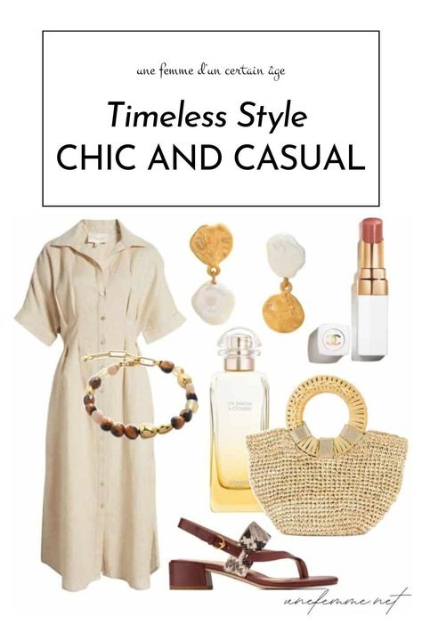 This summer, stay comfortable with these timeless summer dresses that combine chic and comfortable styles for the season. Explore a curated selection of dresses perfect for summer fashion. Get outfit inspiration for summer events. Dress Combination For Women, Linen Dresses Summer Chic, Casual Jeans Outfit Summer, Stylish Summer Dresses, Fall Outfits For Women Over 50, Dresses For Women Over 50, Summer Linen Outfits, Wardrobe Challenge, Linen Dresses Summer