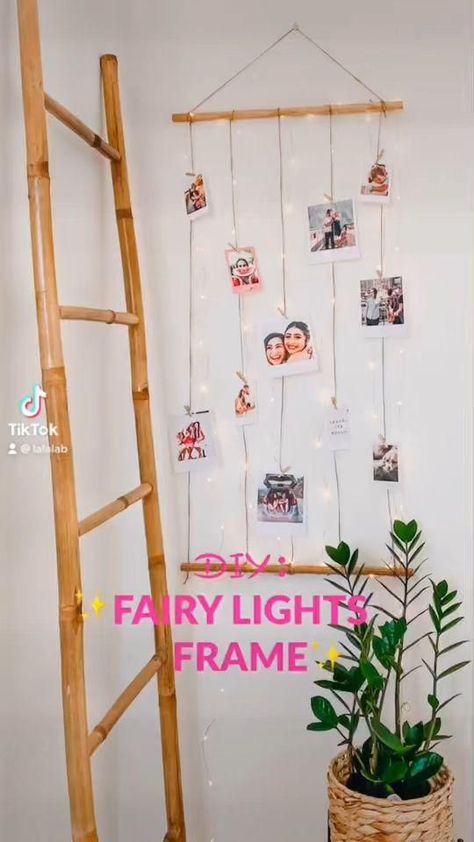 Decorate A Mirror Ideas, Room Decor Diy Paper, Diy Fairy Lights, Diy Crafts Room, Crafts Room Decor, Pola Macrame, Diy Room Decor Videos, Diy Room Decor For Teens, Astuces Diy