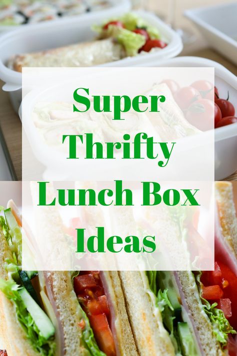 We're having to make packed lunches for the first time and I'm panicking about the cost - here my fellow bloggers share their Super Thrifty Lunch Box Ideas Thrifty Recipes, Cheap Lunch Ideas, Thrifty Meals, Diy Lunch, Cheap Lunch, Lunch Prep, Lunch Box Ideas, Frugal Recipes, Kids Lunches