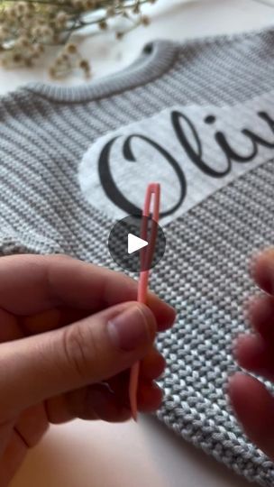 332K views · 3.2K reactions | ✨Chain Stitch✨ for DIY Name Sweaters. This is by far the most popular stitch used for sweaters. Let me know what else you guys want to see a tutorial on for name sweaters!🫶🏼 #namesweaters #namesweater #babysweater #handembroidery #embroiderytutorial #embroidery #embroiderysweater #babyembroidery #yarncrafts #momcrafts #babygifts #2024hobbies | Stitchin With Samantha | Stitchin With Samantha · Original audio Crochet Name On Sweater Diy, How To Crochet A Name On A Sweater, Stitch Name On Sweater, Yarn Embroidery Name On Sweater, Baby Sweater Embroidery Name Diy, Embroidery Sweater, Baby Embroidery, Chain Stitch, Embroidery Tutorials