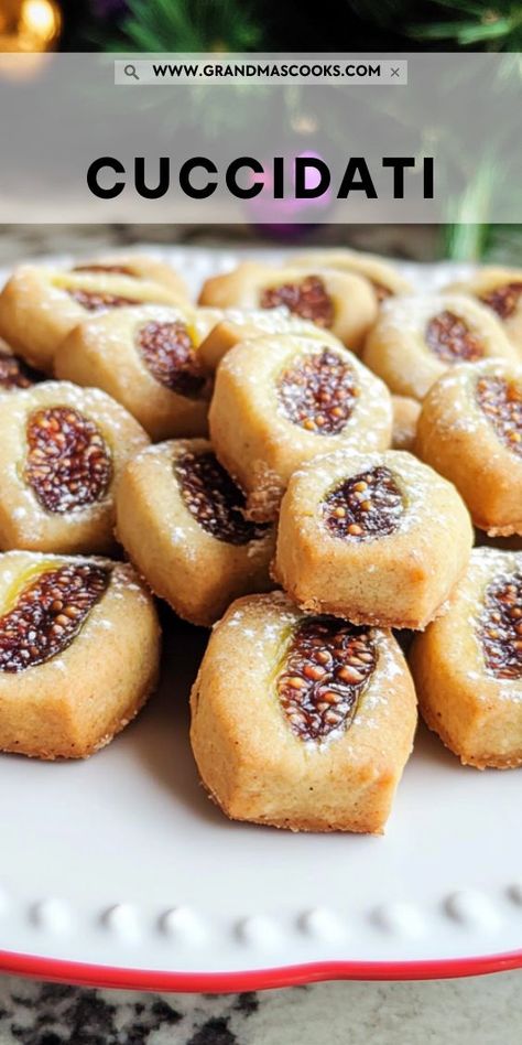 Make the holidays extra special with Cuccidati! These homemade Sicilian fig cookies are filled with a spiced fig mixture and drizzled with a sweet glaze, creating the perfect balance of flavor and texture. Unique Holiday Treats, Italian Christmas Desserts, Nice Cream Recipes, Italian Fig Cookies, Fig Cookies, Bread Pudding Recipes, Cookie Glaze, Date Cookies, Healthy Ice Cream Recipes