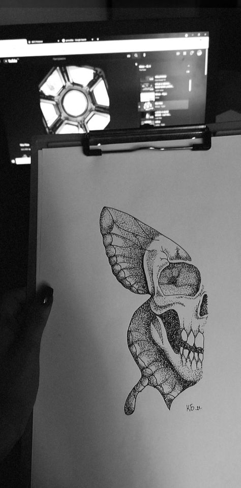 Skull Drawings, Side View Drawing, Medusa Tattoo Design, Butterfly Skull, Half Skull, Snake Drawing, Skulls Drawing, Day Of The Dead Skull, Medusa Tattoo