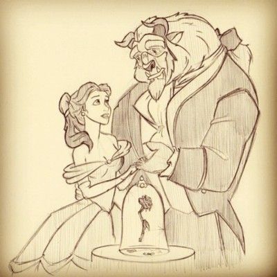 Beauty And The Beast Sketch, Beauty And The Beast Drawing, Disney Beast, Beast Disney, Disney Canvas Art, Disney Canvas, Disney Drawings Sketches, Beauty Drawings, Disney Princess Artwork