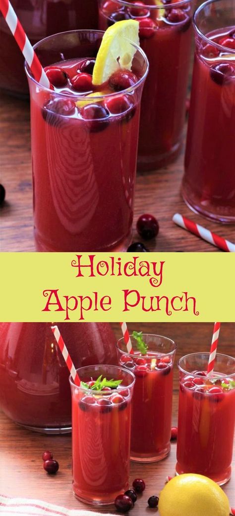 The holidays are just around the corner and it is always fun to have a beautiful drink. This Holiday Apple Punch is a family friendly drink for all ages.  With the holidays just around the corner, it is time for some quick planning. I love to have an option when it comes to Thanksgiving, or even Christmas dinner or any other dinner that you are trying to make just a little more special. This Holiday Apple Punch recipe makes such a fun punch for that special dinner. Apple Juice Punch, Ginger Ale Punch, Apple Punch, Cranberry Ginger Ale, Beautiful Drink, Apple Cider Punch, Thanksgiving Punch, Cranberry Punch, Thanksgiving Brunch