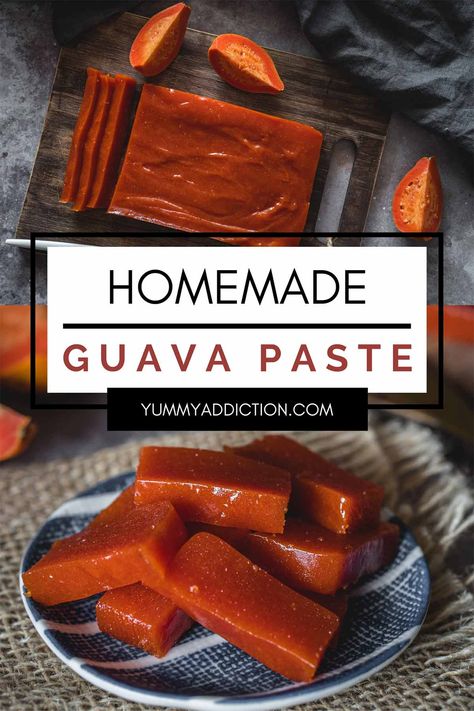 Homemade Guava Paste (How to Make and Use it) Guava Desserts Easy, Recipes With Guava Fruit, Guava Paste Recipes, Guava Candy, Tropical Fruit Recipes, Guava Desserts, Guava Recipes, Guava Jelly, Guava Paste