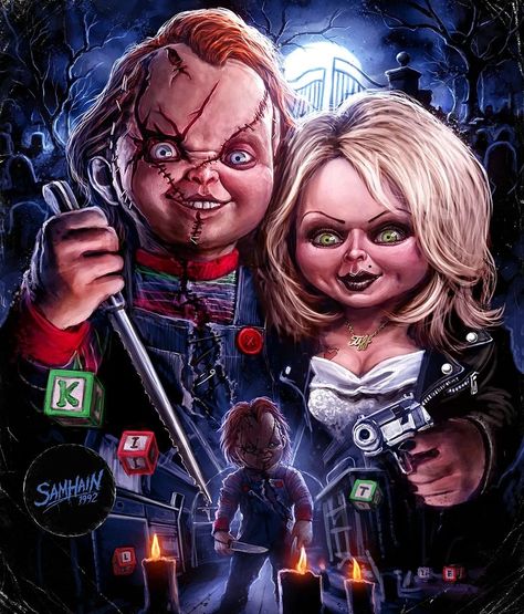 S̶A̶M̶H̶A̶I̶N̶1̶9̶9̶2̶ | Bride of Chucky available @guttergarbs! #brideofchucky #chucky #tiffanyvalentine #horrorart | Instagram Chucky Drawing, 2023 Bride, Chucky Horror Movie, Chucky Halloween, Childs Play Chucky, Scary Movie Characters, Horror Pictures, Bride Of Chucky, Horror Movie Icons