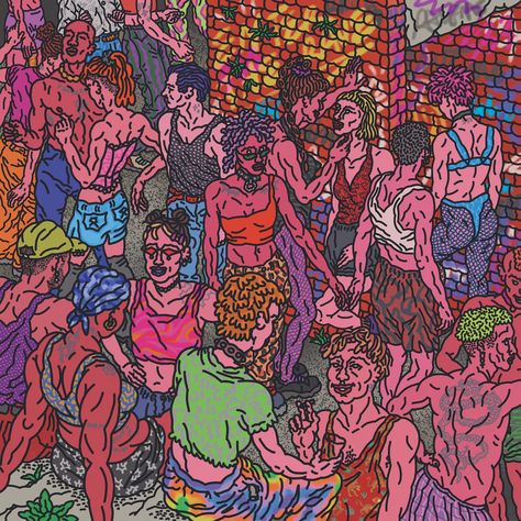 With thick “bumpy” lines Clémence Mira recreates the sweaty hedonism of raving Rave Illustration, Tiny Sunglasses, Rave Art, Creative Careers, Its Nice That, Lo Fi, Everything Is Awesome, Digital Art Illustration, Beautiful Moments