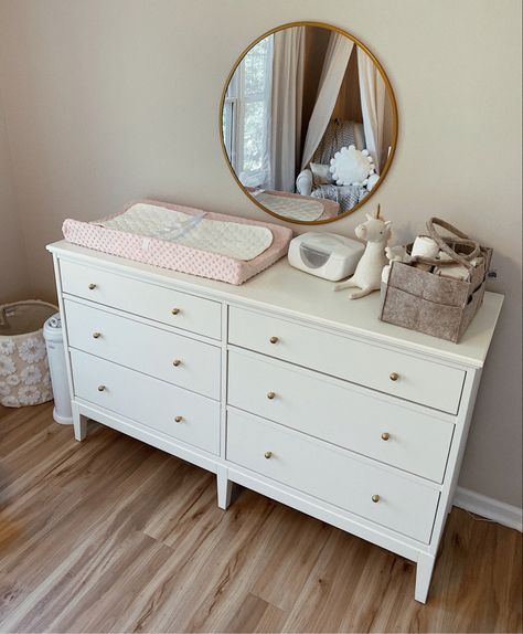 Mirror Over Nursery Dresser, Idanäs Dresser Nursery, Ikea Idanäs Dresser Nursery, Dressers For Nursery, Koppang Nursery, Diaper Changing Dresser, Ikea Koppang Dresser Nursery, Koppang Dresser Nursery, Ikea Nursery Dresser