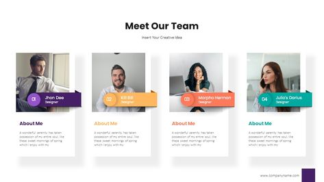 Data Team PowerPoint by StockShape | GraphicRiver Team Presentation, Team Page, Team Member, Meet The Team, Slide Design, Ui Design, Presentation, Design