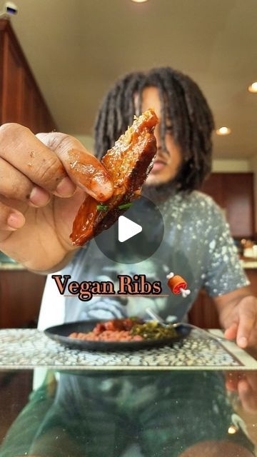 Brandon Horton on Instagram: "So I came across this recipe from @veggie.society and I had to try it for myself. I loved ribs before going plantbased, so I was hype as hell when I seen a recipe for vegan ribs. They were actually very easy to make and they tasted amazing. Not quite ribs, but it was close enough for me 😋 Recipe ⬇️ Ingredients: 20 oz canned green jackfruit (packed in water not syrup) 1.25 cups vital wheat gluten + more as needed 3 tbsp nutritional yeast 1 tbsp sweet smoked paprika 1 tbsp onion powder 1 tsp garlic powder 1 tsp mustard powder 1/2 tsp red chili flakes , or to taste 4 cloves garlic , grated 3/4 cups water (or low sodium vegetable stock) 3 tbsp tamari or coco aminos 1 cup BBQ sauce + more for dipping 2 leaves bay 1/3 cup fresh chives , for garnish 1 tsp liquid smo Jackfruit Ribs, Veggie Society, Vegan Ribs, Mustard Powder, Vital Wheat Gluten, Red Chili Flakes, Wheat Gluten, Chili Flakes, Fresh Chives