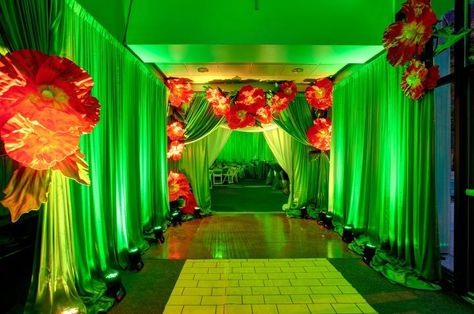 Wizard Of Oz Party Theme, Wizard Of Oz Gala Ideas, Emerald City Party Decorations, Wizard Of Oz Dance Theme, Emerald City Decorations, Wizard Of Oz Event Decor, Emerald City Party, Emerald City Theme, Wizard Of Oz Decorations Emerald City